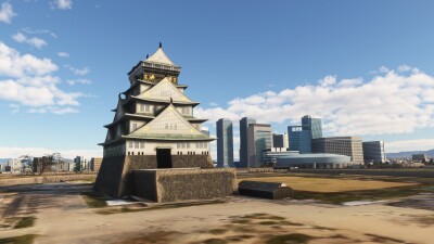 SamScene3D Osaka City Wow - Microsoft Flight Simulator screenshot
