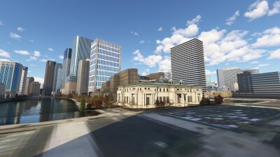 SamScene3D Osaka City Wow - Microsoft Flight Simulator screenshot