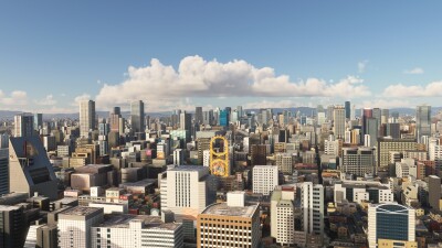 SamScene3D Osaka City Wow - Microsoft Flight Simulator screenshot