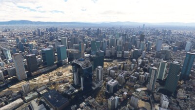SamScene3D Osaka City Wow - Microsoft Flight Simulator screenshot